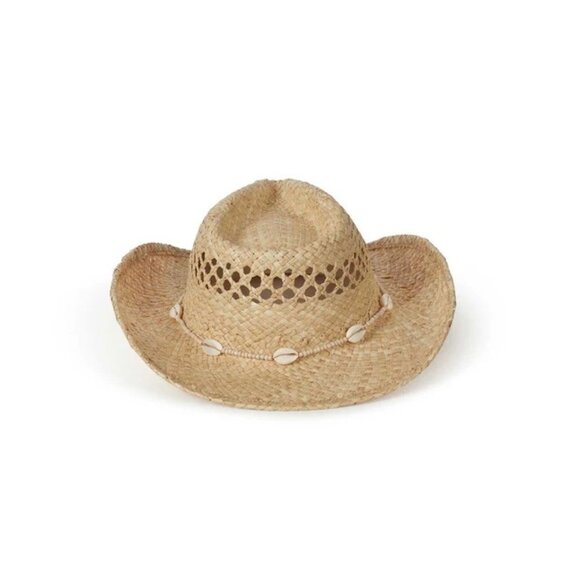 Lack of Color Seashells Cowboy Hat in Natural Small Womens Beach Western - Picture 3 of 16